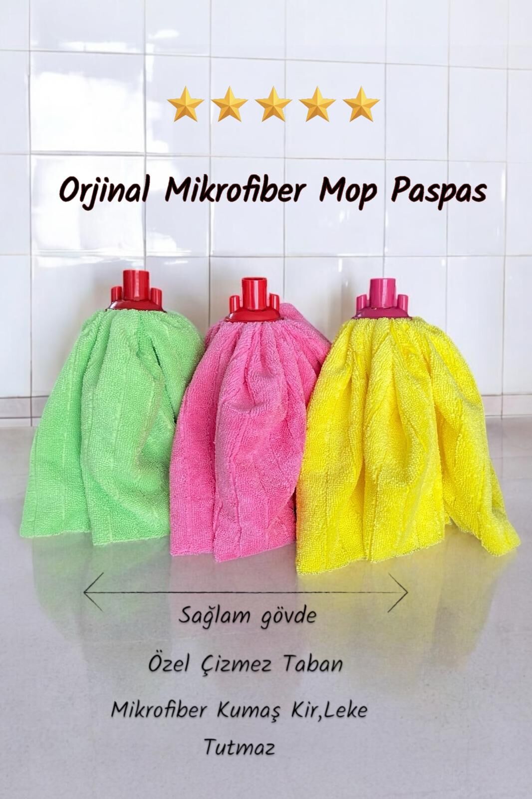 Mikrofiber Havlu Vileda Paspas Mop Yedek Ucu ( 3 Adet )