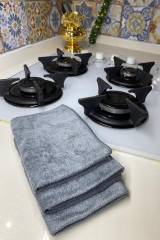 ( 3 Adet ) Gri Sihirli Ankastre, Ocak, Davlumbaz Ve Yağ Temizlik Bezi.