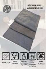 (1 ADET) Gri Renk Sihirli Ankastre,ocak,davlumbaz ,mutfak Dolabı, Yağ Toz Temizlik Bezi