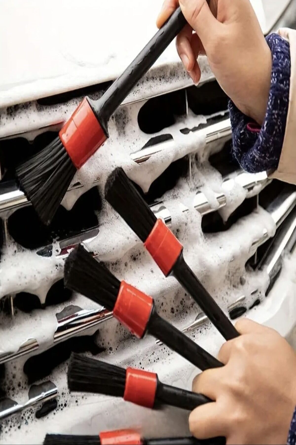 5 Parça Oto Detaylı Temizlik Fırça Seti, 5 Adet Oto Yıkama Araba Temizleme Detay Fırçası