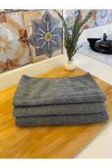 ( 1 Adet ) Profesyonel Mutfak Temizlik Bezi - Gri Renk Kareli