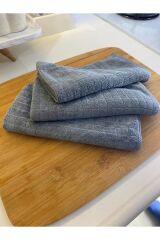 ( 1 Adet ) Profesyonel Mutfak Temizlik Bezi - Gri Renk Kareli