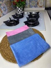 ( 3 Adet ) Mikrofiber Sihirli Bez. Ocak, Ankastre, Davlumbaz Ve Yağ Temizlik Bezi 40*40 Cm