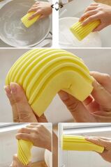 ( 3 Adet) Çok Amaçlı Temizlik Detay Süngeri Nemli Sihirli Sünger Su Emici Ve Toz Alma Süngeri