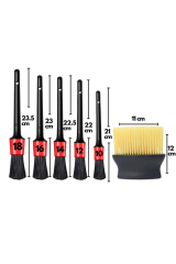 6 Parça Araç Oto İç Dış Konsol Torpido Detay Temizlik Fırça Seti. Detailing Set
