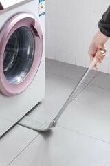 ( 1 Yedekli) Mikrofiber Başlıklı Girintili Yüzey Dip Köşe Raf Temizleme Mopu Toz Alma Fırça