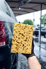 (2 ADET)Premium Doğal Delikli Oto Yıkama, Köpürtme Süngeri–Çok Amaçlı Sünger Çizgisiz, Yüksek Köpük