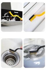 (3' lü Set) Ocak Fırın Mangal Izgara Airfryer Temizliği için Tel Pas Sökme Fırçası Temizlik Fırçası