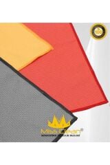 ( 3 Adet ) Cam Ve Ayna Bezi Mikrofiber Genel Temizlik Bezi Çok Renkli 40*40 Cm