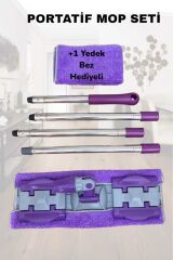(1 ADET YEDEK BEZ HEDİYE) Mikrofiber Mandallı Mop. Yer,duvar,fayans Ve Yüzey Temizlik Mop