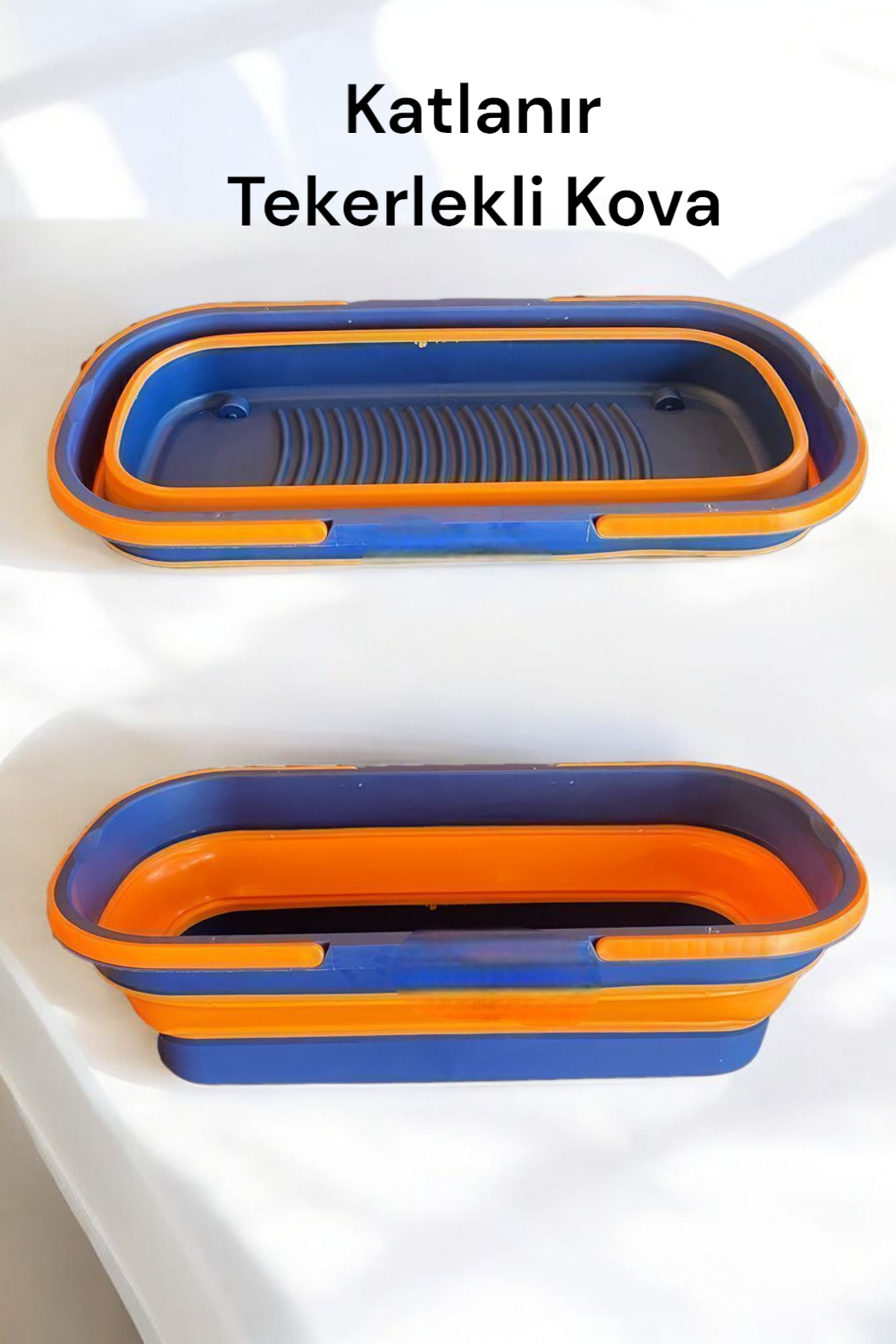 Katlanabilir Tekerlekli Kova  - Renkli, Pratik ve Ergonomik Temizlik Kovası