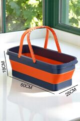 Katlanabilir Tekerlekli Kova  - Renkli, Pratik ve Ergonomik Temizlik Kovası