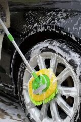 Teleskopik Araba Yıkama Mopu - Mikrofiber Başlıklı, Çizmez Yüzey, Araba Fırçası ( Yedeksiz )