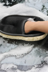 Ultra-Yumuşak Araba Temizleme Eldiveni - Cila Eldiveni - Oto Bakım Temizleme - Fileli Eldiven