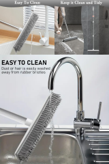 Kauçuk Çekpas Fırça. Paspas Mop - Teleskopik Saplı Uzayabilen Temizlik Fırçası