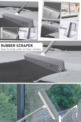 Kauçuk Çekpas Fırça. Paspas Mop - Teleskopik Saplı Uzayabilen Temizlik Fırçası