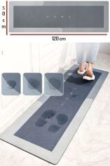 2 Adet Su Emici Kaymaz Taban Banyo & Mutfak Paspası Seti Mutfak Tezgah Önü Paspas 50x120 Cm 50x70Cm